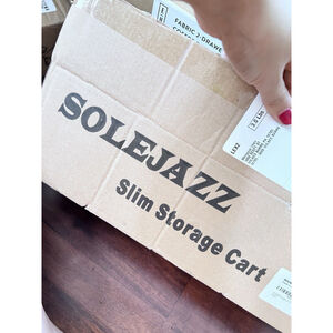 SOLEJAZZ Slim Storage Cart, 4 Tier Bathroom Organizer Mobile Shelving Unit, Roll